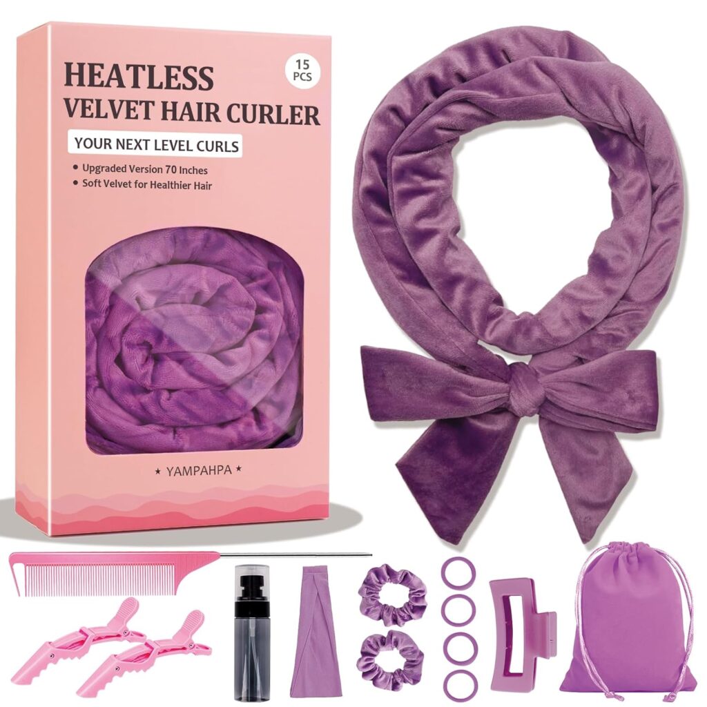 Heatless Curls Overnight 70” velvet hair curlers