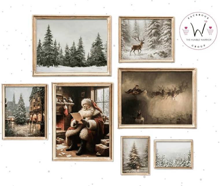 9 Pcs Christmas Art Prints