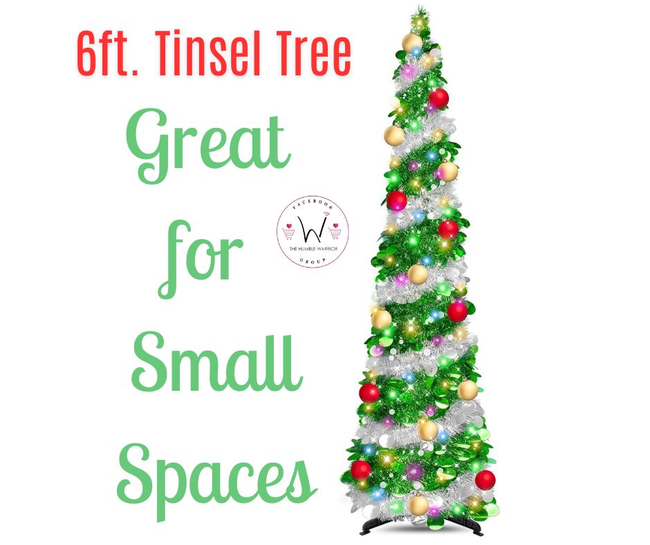 6 ft. tinsel christmas tree