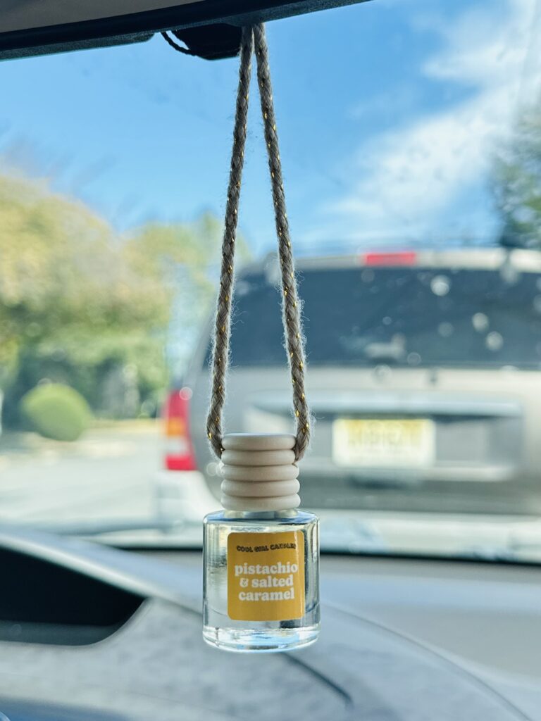 COOLGIRLCANDLES Pistachio Salted Caramel Hanging Car Air Freshener!
