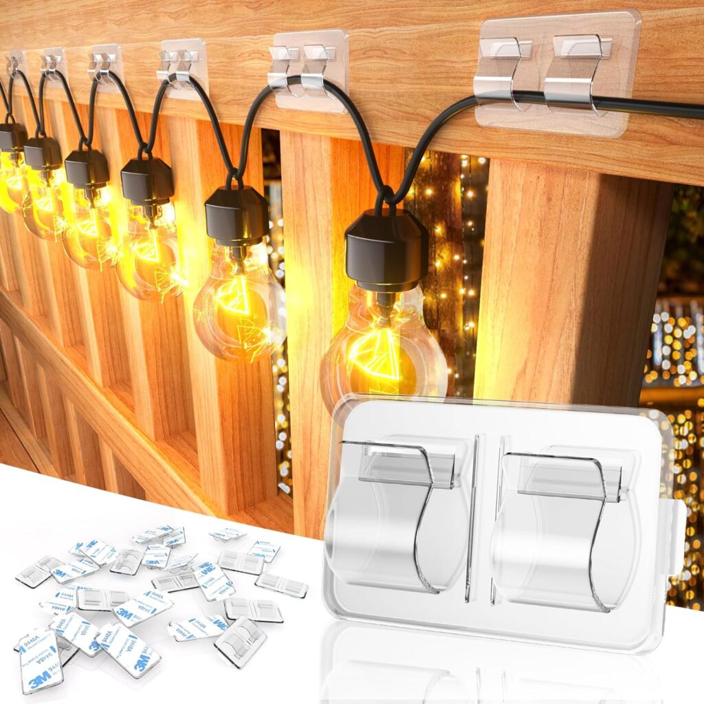 Hooks for Outdoor String Lights!!