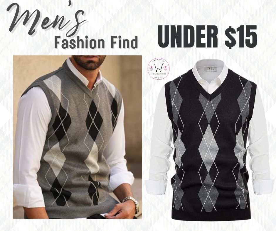 Men’s Soft Argyle Sweater Vest