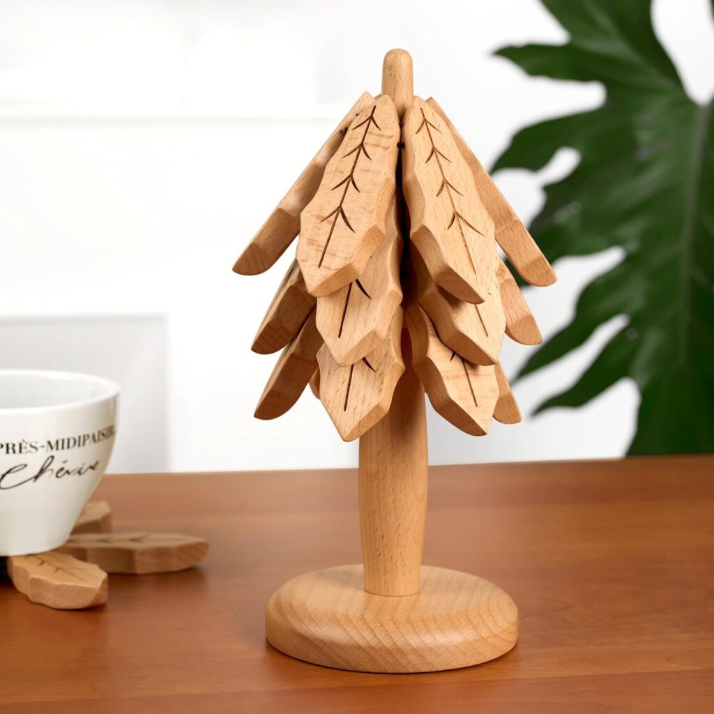 Decorative Wood Trivet Set!