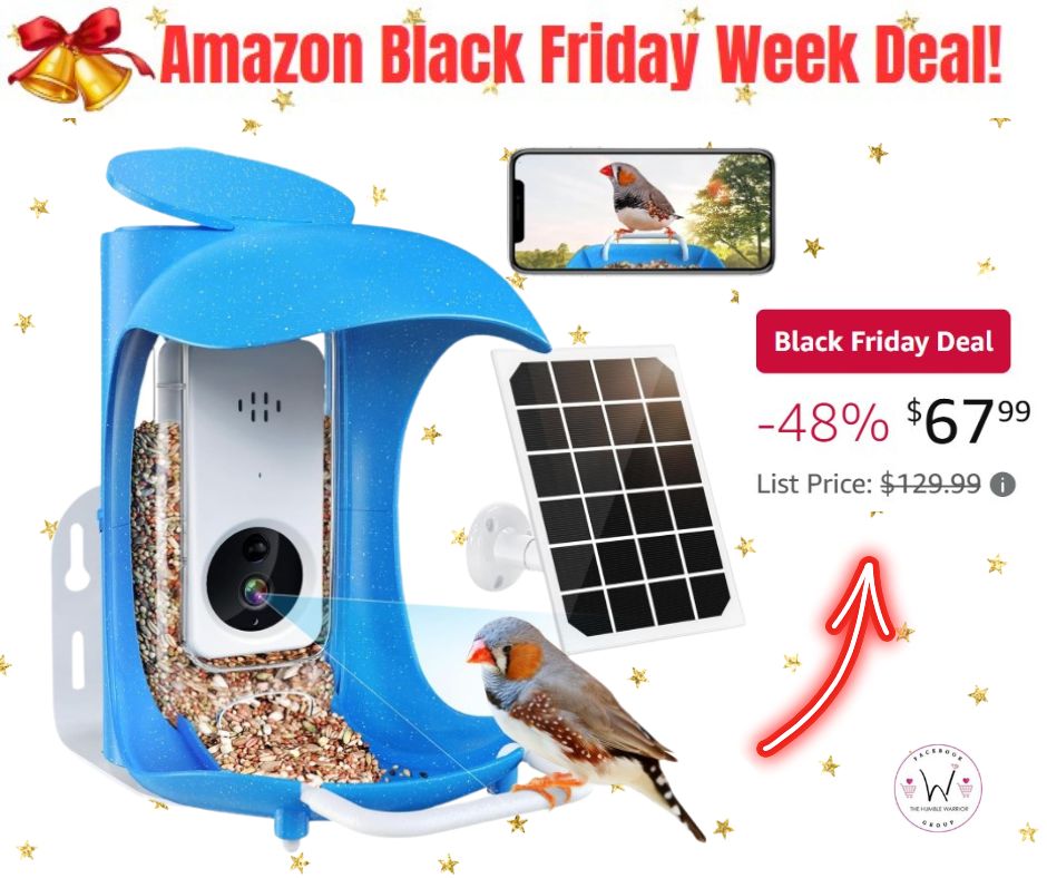 Smart Bird Feeder with Camera and Solar Panel!