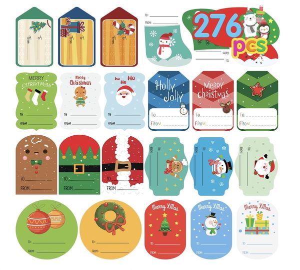 self adhesive gift tags