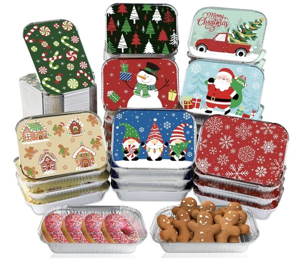 set of 48 festive tins