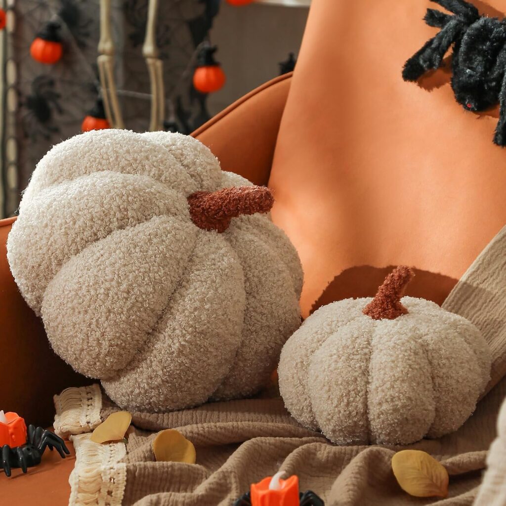 Set of 2 Plush Fall Pumpkins!