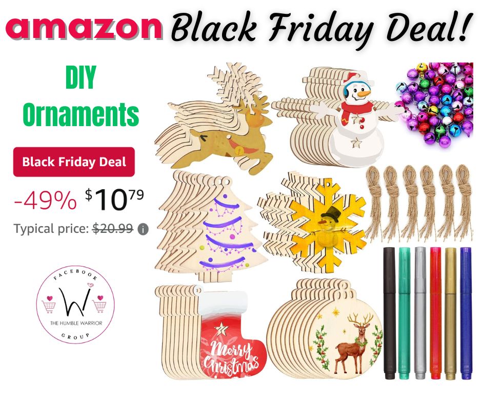 Unfinished Christmas Wooden Ornaments Kit