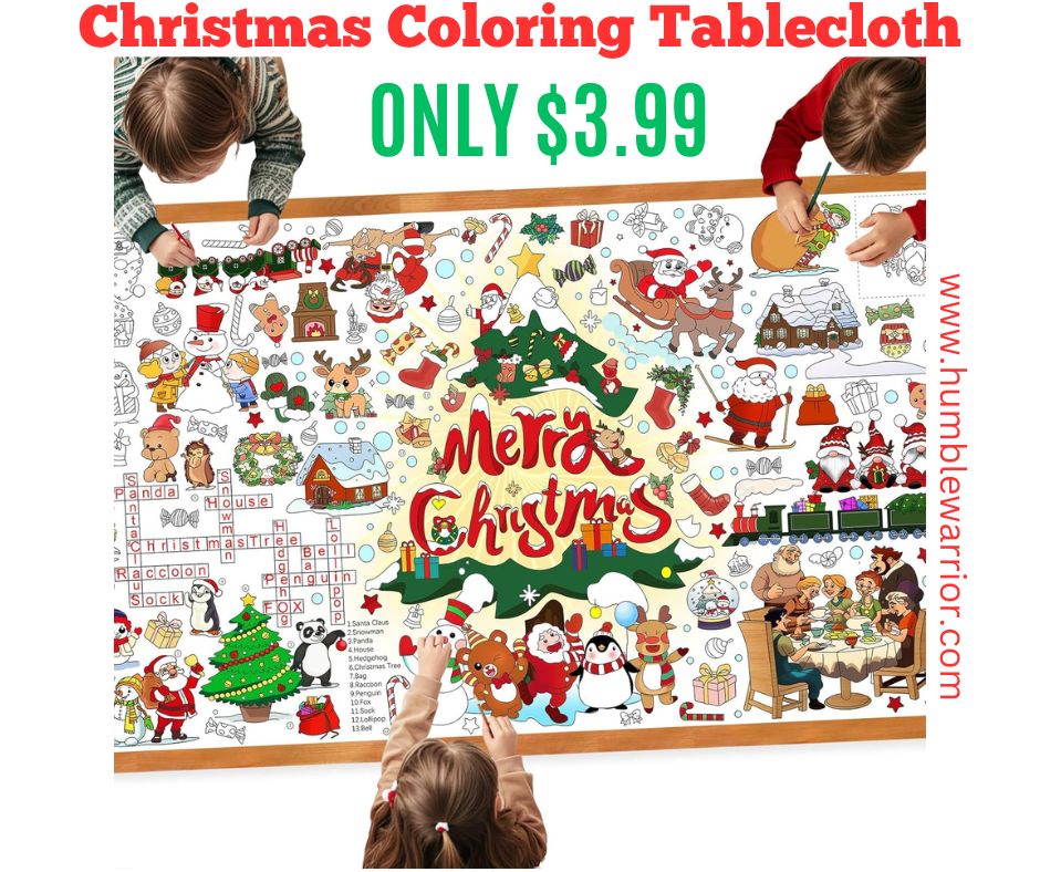 Holiday Coloring Table Cloth