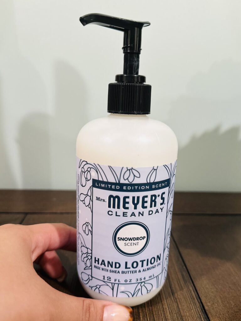 MRS. MEYER’S CLEAN DAY Hand Lotion Snowdrop Scent!