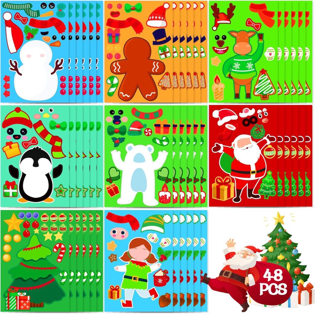 48-pack of DIY Christmas Stickers!