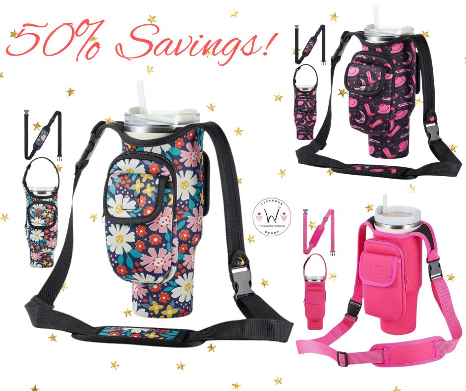 Water Bottle Carrier Bag with Pocket!