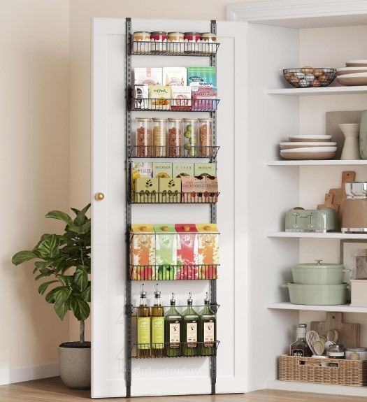 6-Tier Over The Door Pantry Organizer Rack!