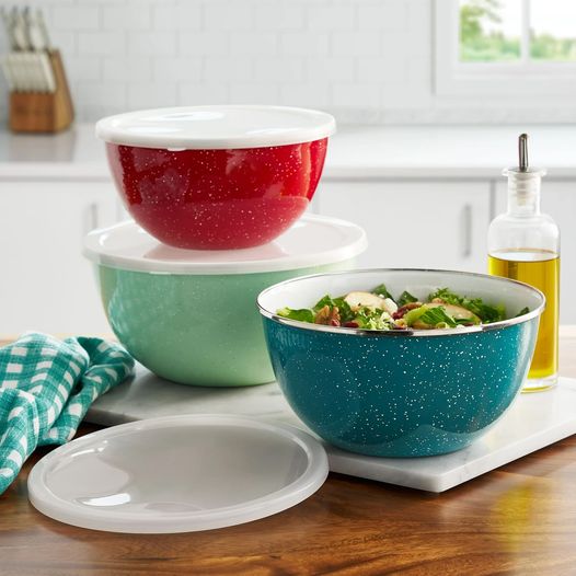 Pioneer Woman 6-Piece Enamel on Steel Mixing Bowls