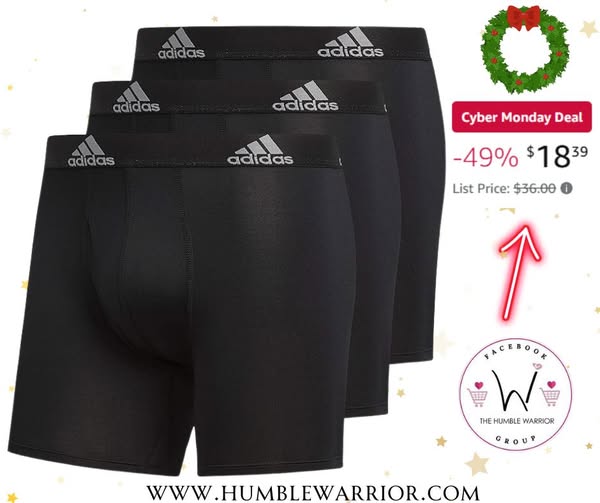 adidas Men’s Performance Boxer Brief Underwear