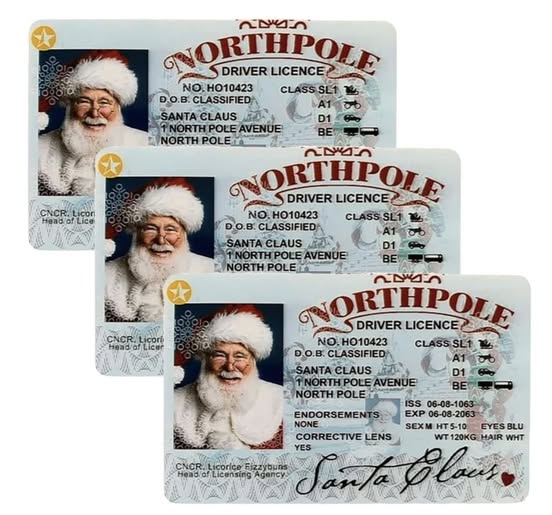Santa Claus Drivers License