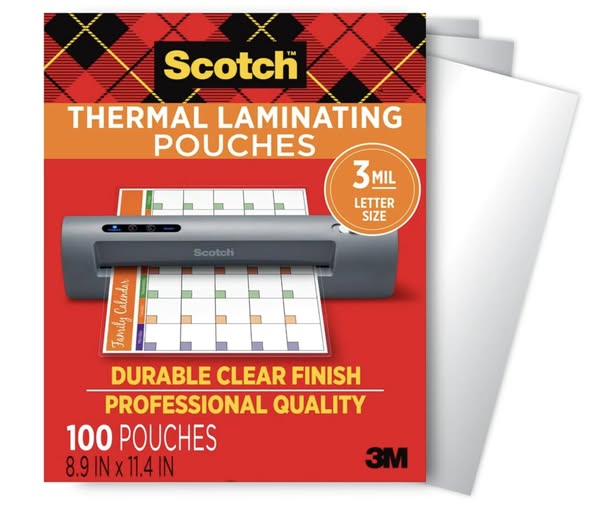 Scotch Thermal Laminating Pouches