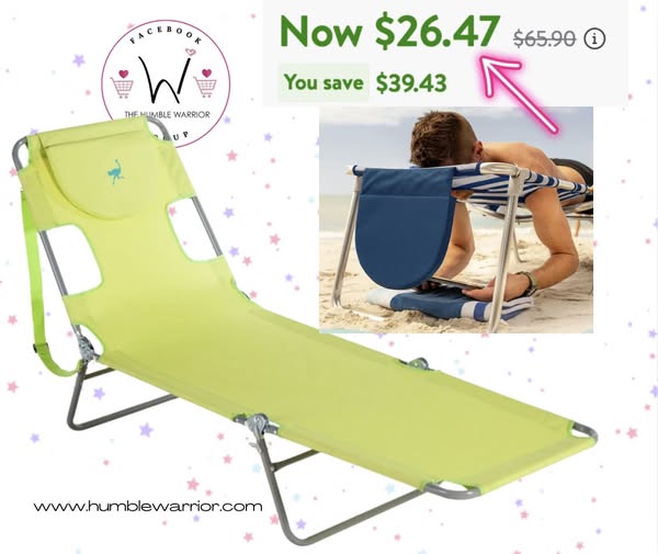 Ostrich Folding Chaise Lounge
