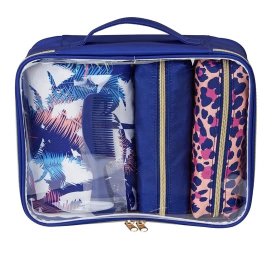 Conair 5 Piece Toiletry and Cosmetic Bag Set