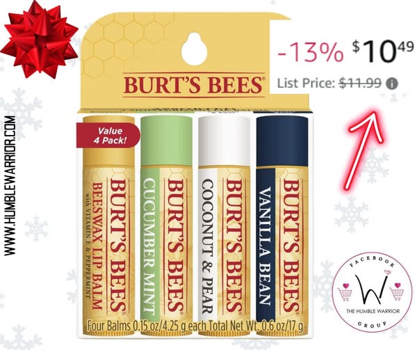 Burt’s Bees Lip Balm 4-Pack!