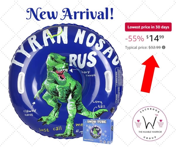 Dinosaur Snow Tubes for Kids