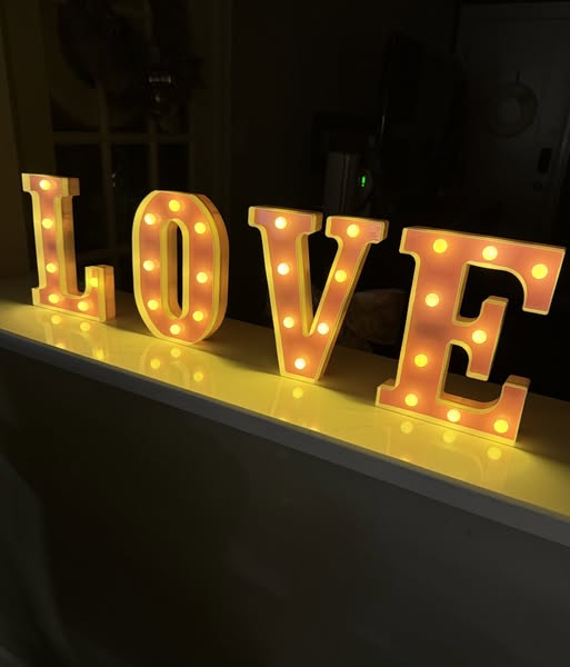 LOVE marquee sign