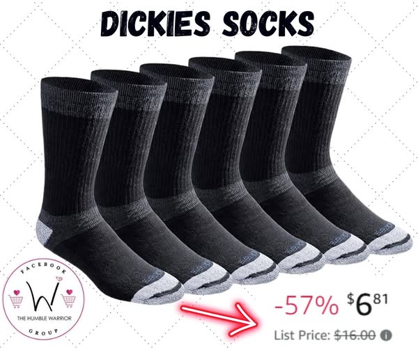 Dickies Men’s Dri-tech Moisture Control Max Full Cushion Crew Socks