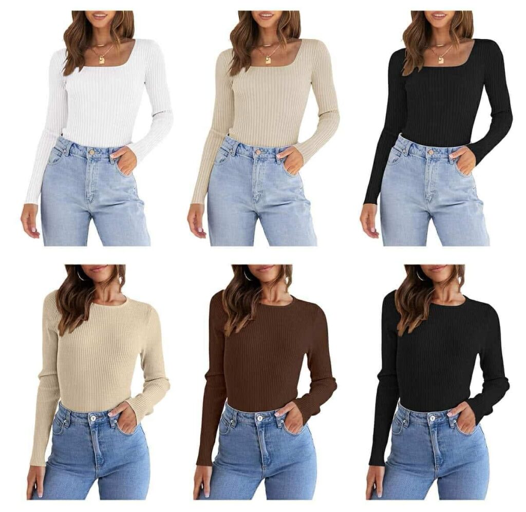 ribbed slim fit sweater