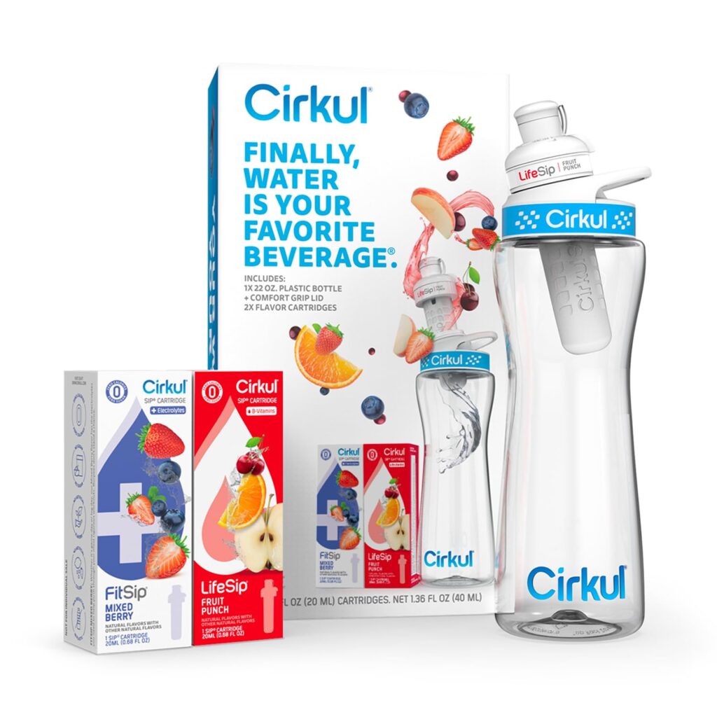 Cirkul Water Bottle and Flavor Cartridges