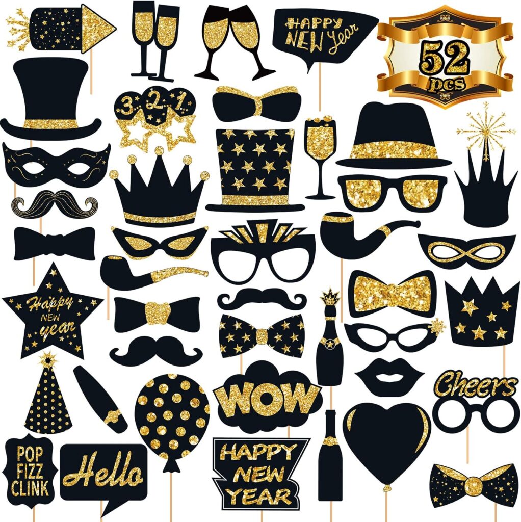 2025 New Year Photo Booth Props