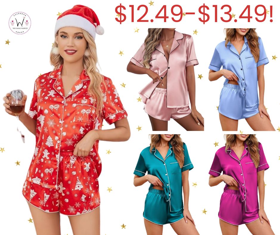 2 Piece Satin Pajama/Lounge Set from Ekouaer!