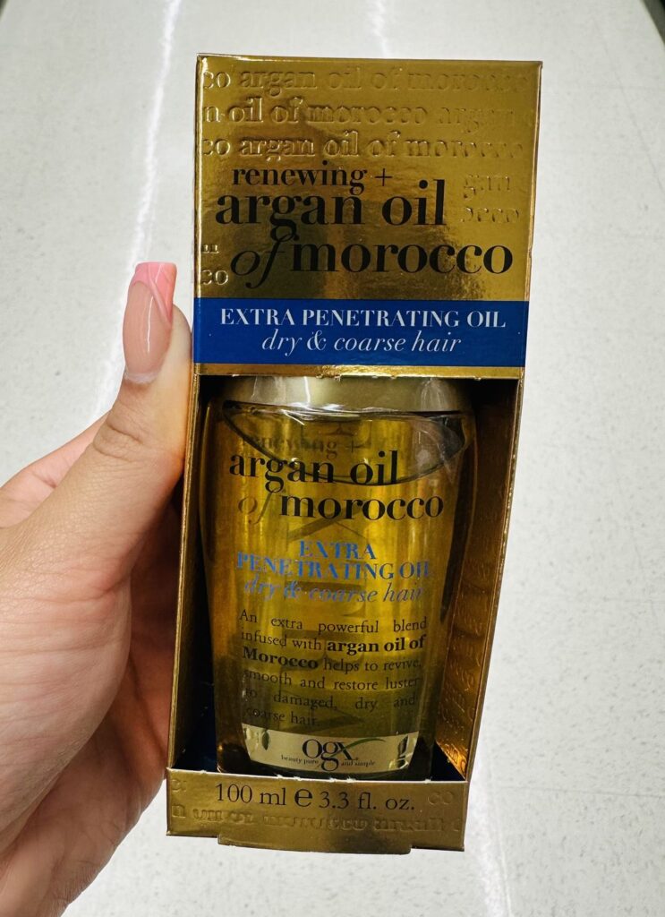 The OGX Renewing + Argan Oil of Morocco Penetrating Hair Oil Treatment!