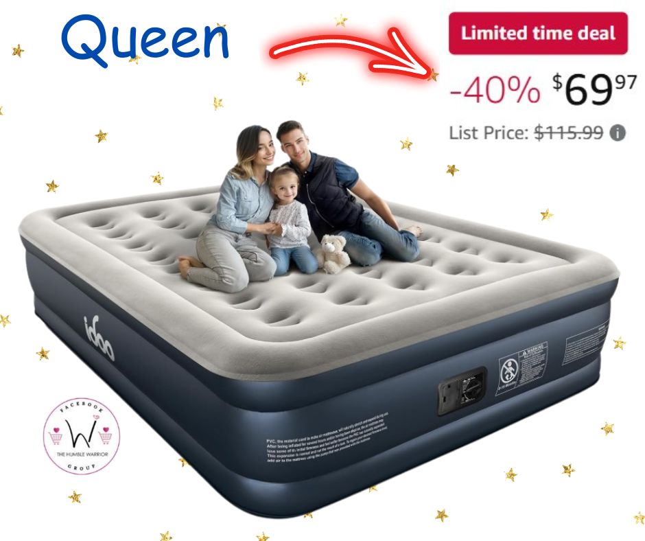 Queen Air Mattress with Built-in Pump!