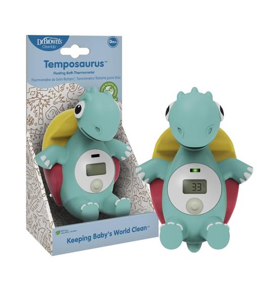Dr. Brown’s CleanUp Temposaurus Floating Bath Thermometer