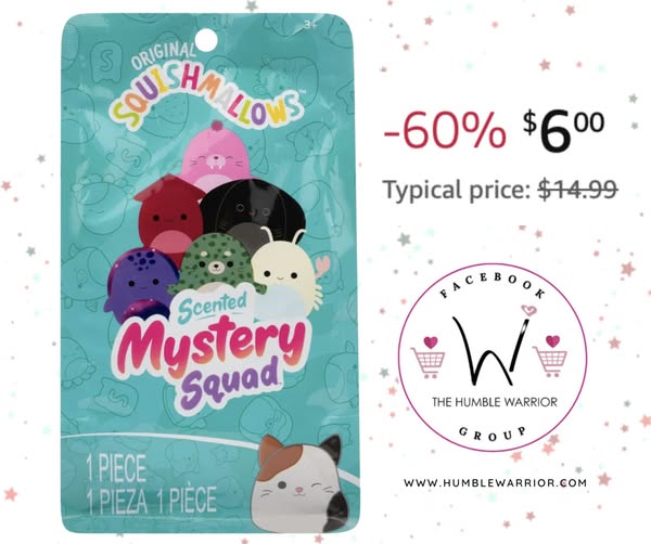 Squishmallows Original Scented Sealife Mystery Bag