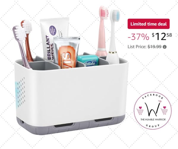 Boperzi Toothbrush and Toothpaste Holder