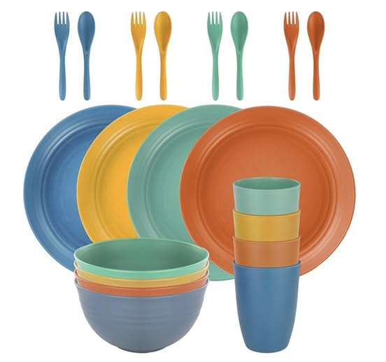 shatterproof wheat straw plates