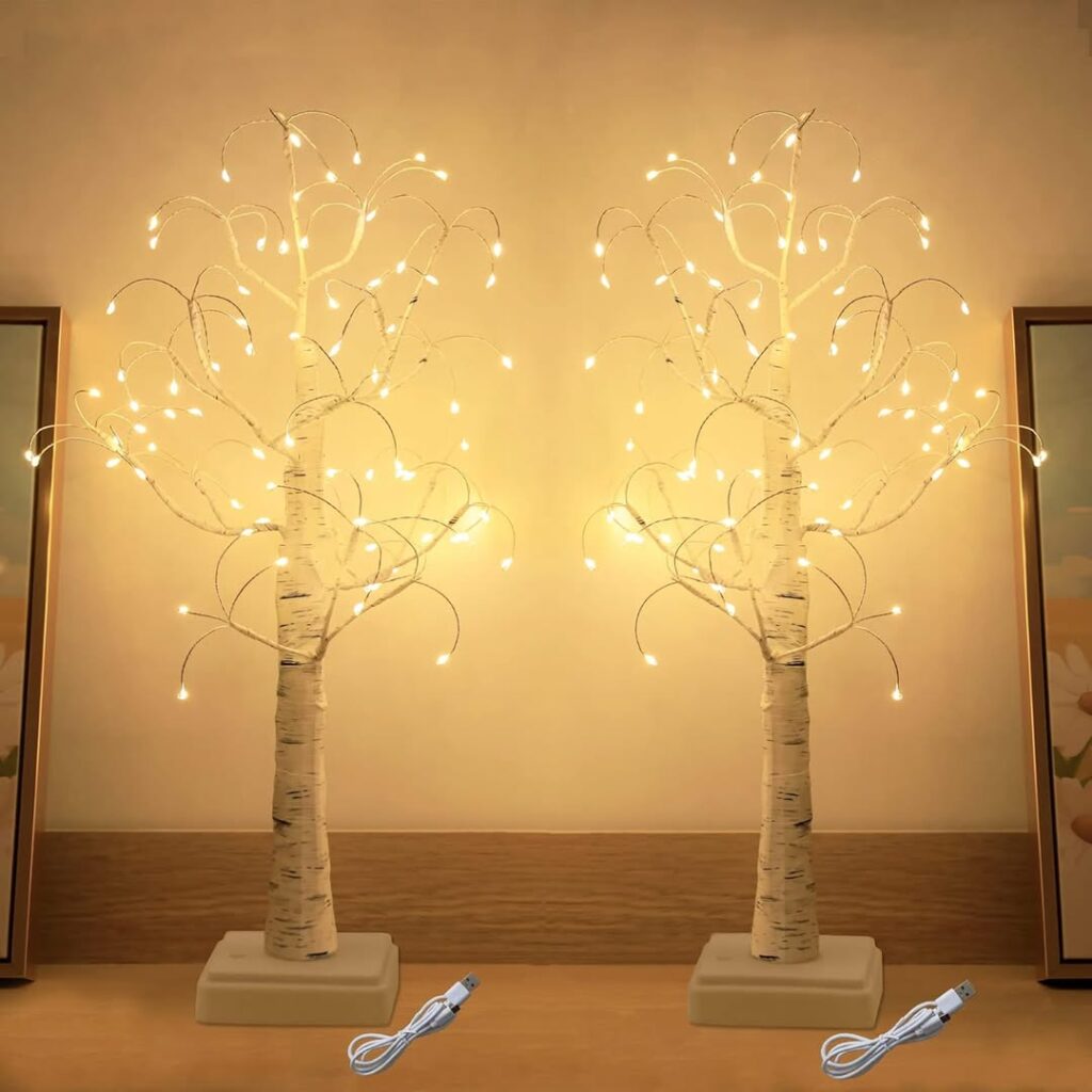 LED Tabletop Birch Trees