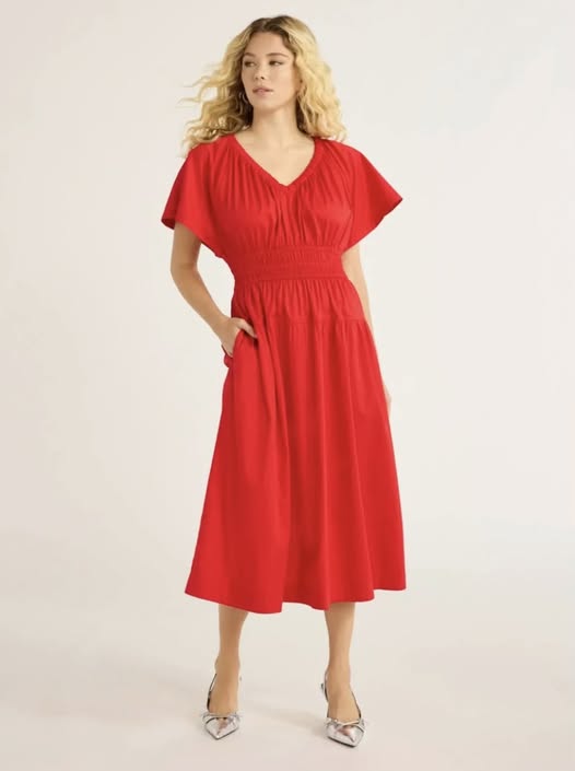 Women’s and Women’s Plus Tiered midi dress