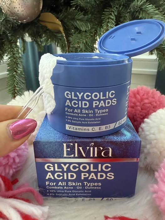 Elvira Korean Skincare Anti-Aging & Glycolic Acid Exfoliating Facial Pads