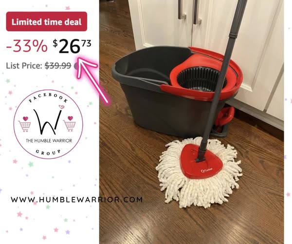 O-Cedar Easy-wring Microfiber Spin Mop & Bucket