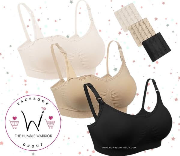 pack of three nursing bras