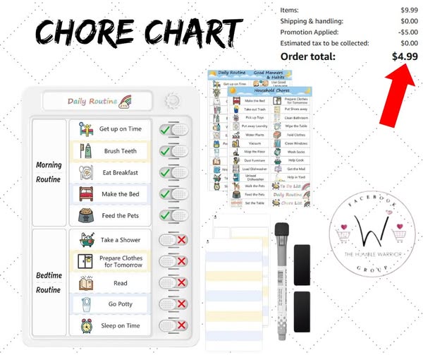 OORAII sliding chore chart for kids
