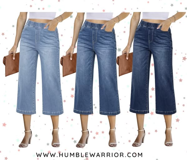 GRAPENT comfort wide leg capris