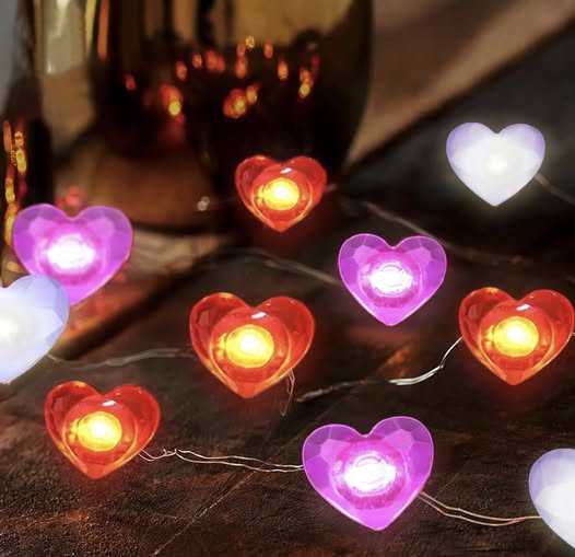 heart string lights
