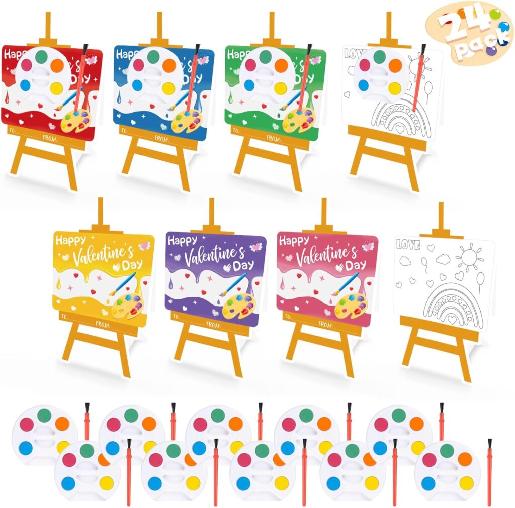 24-pack easel-shaped Valentine’s