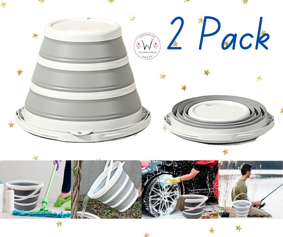 Set of 2 collapsible silicone buckets!