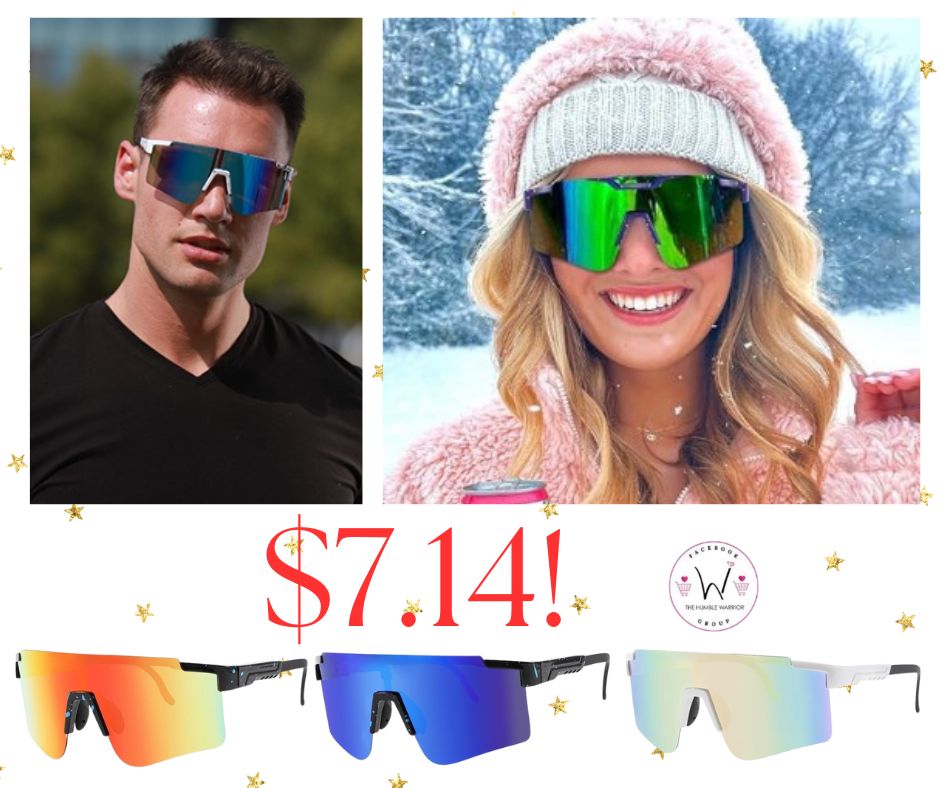 Unisex UV400 protection sports sunglasses!