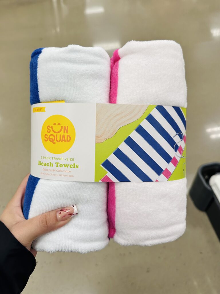 Sun Squad 2pk Striped Beach Travel Size Towel Bundles!