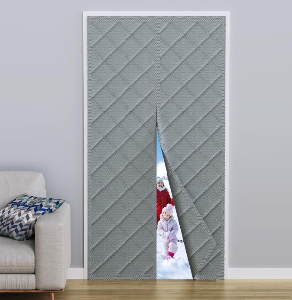 Magnetic Thermal Insulated Door Curtain!